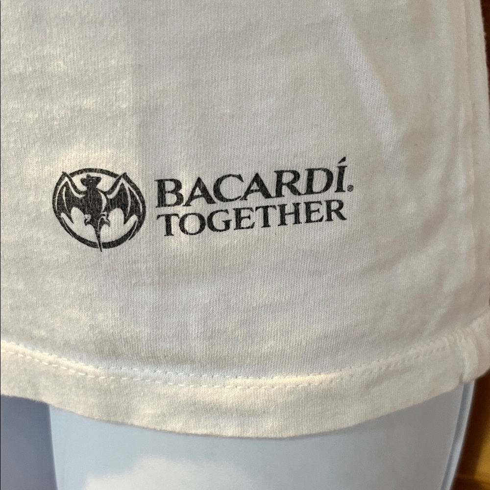 Bacardi White Graphic V-Neck T-Shirt - Picture 3 of 6